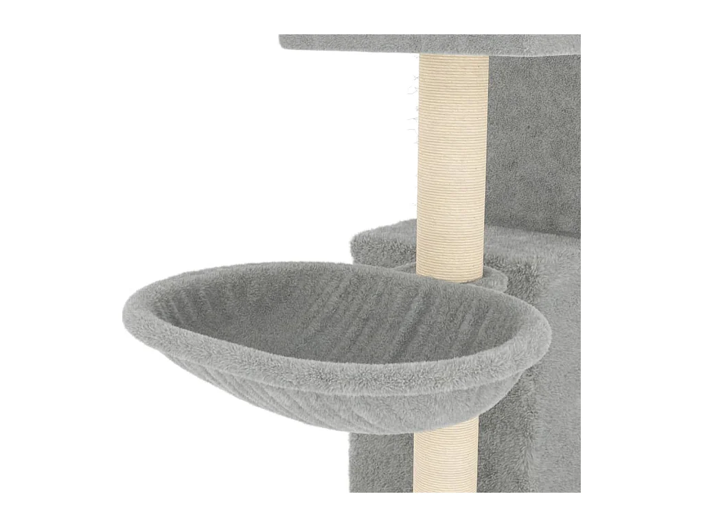 Fort Leonard Wood  Arbre à chat avec griffoirs en sisal Gris clair 83 cm