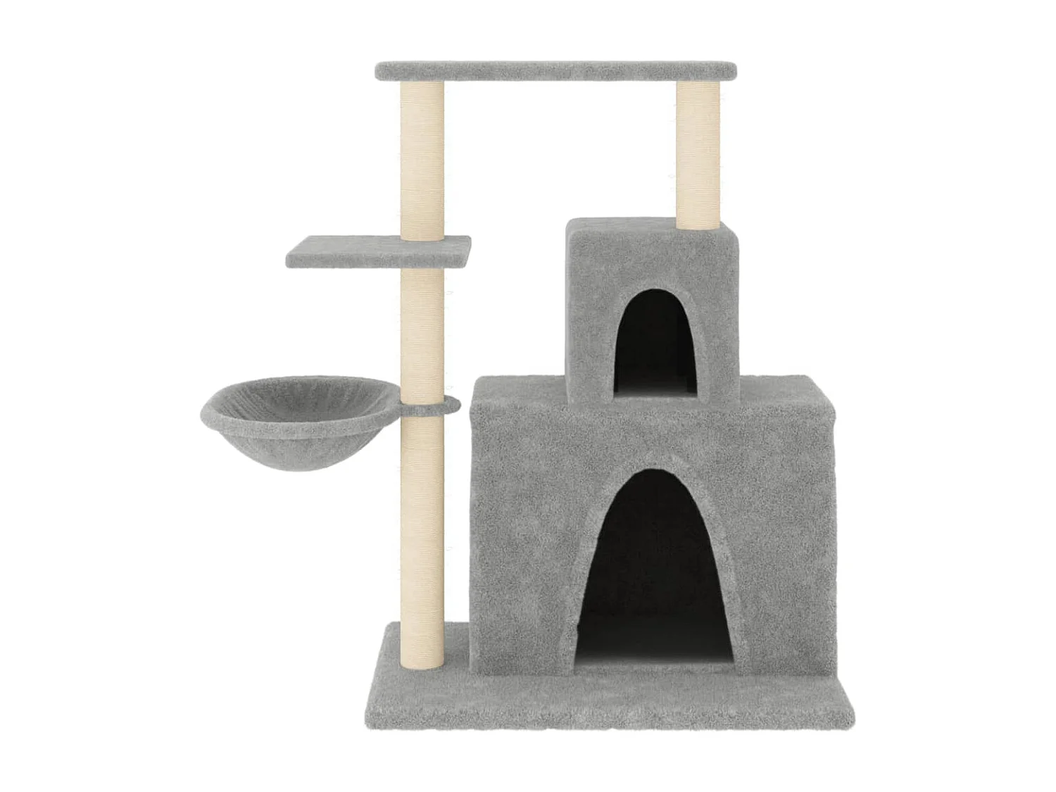 Fort Leonard Wood  Arbre à chat avec griffoirs en sisal Gris clair 83 cm