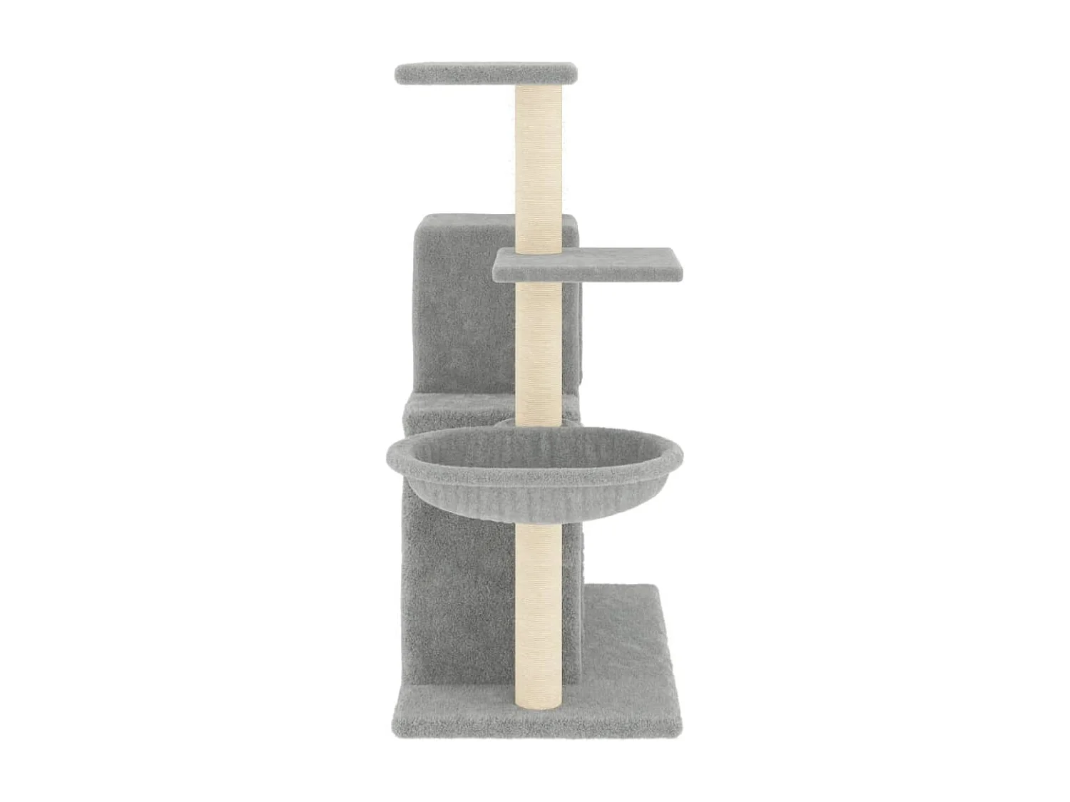 Fort Leonard Wood  Arbre à chat avec griffoirs en sisal Gris clair 83 cm