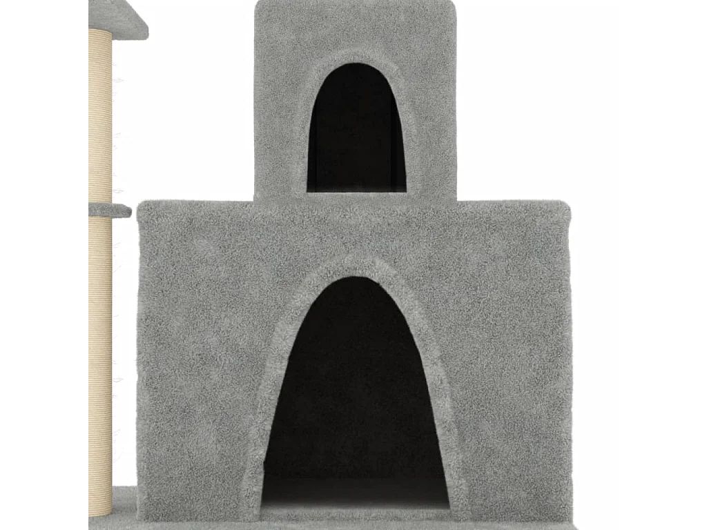 Fort Leonard Wood  Arbre à chat avec griffoirs en sisal Gris clair 83 cm