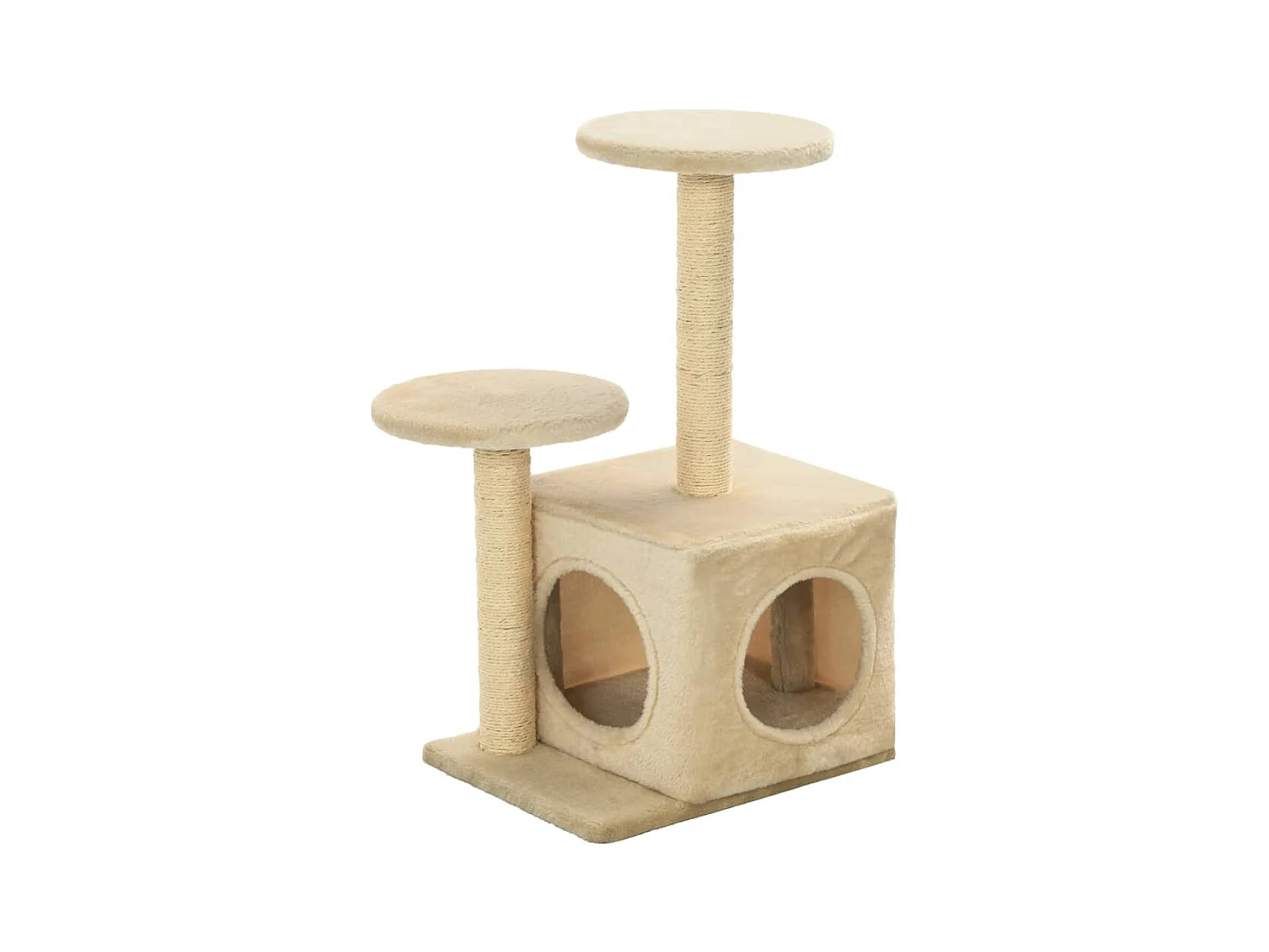 Alice Claire  Arbre à chat avec griffoir en sisal 60 cm Beige