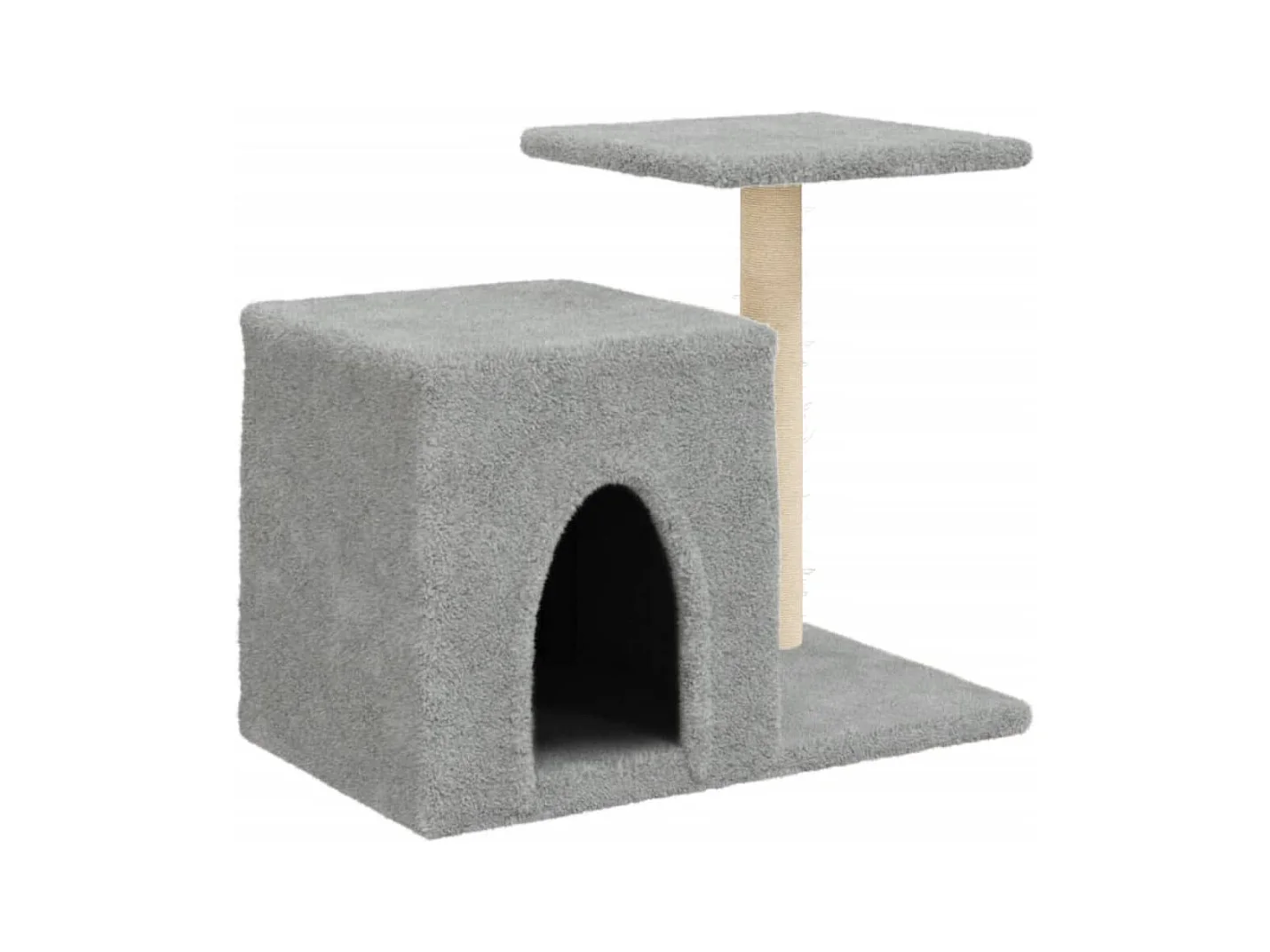 Freja  Arbre à chat avec griffoirs en sisal gris clair 50,5 cm