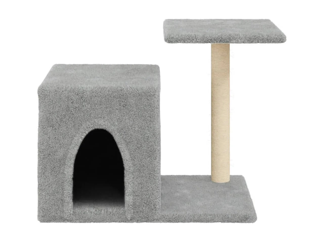 Freja  Arbre à chat avec griffoirs en sisal gris clair 50,5 cm