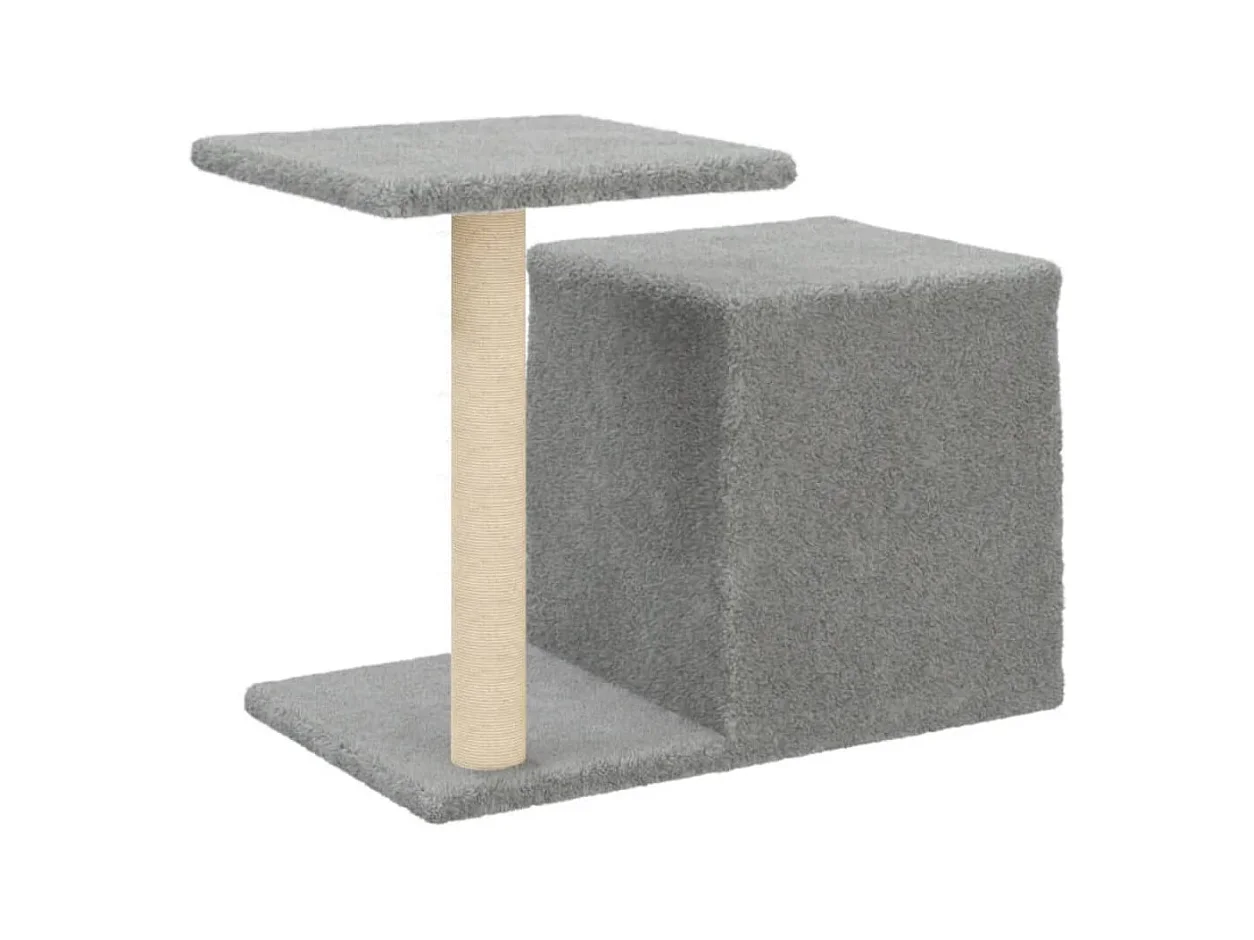 Freja  Arbre à chat avec griffoirs en sisal gris clair 50,5 cm