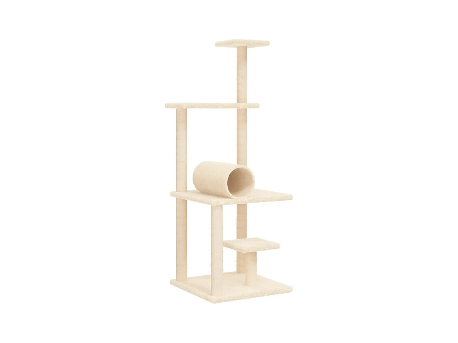 Volya  Arbre à chat avec griffoirs en sisal crème 136 cm