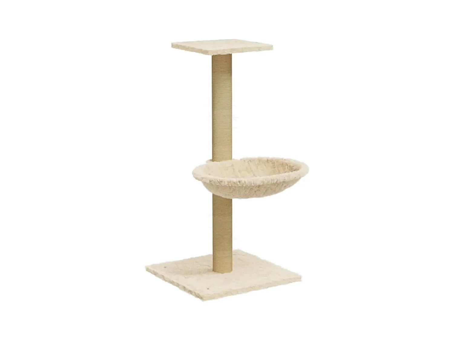 Prolenta Premium -  Kattenmeubel met sisal krabpaal 74 cm crèmekleurig