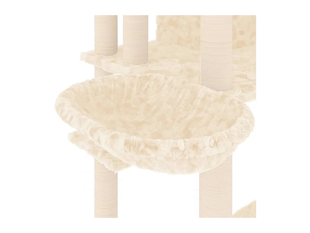 Teresa Paz  Arbre à chat avec griffoirs en sisal Crème 191 cm