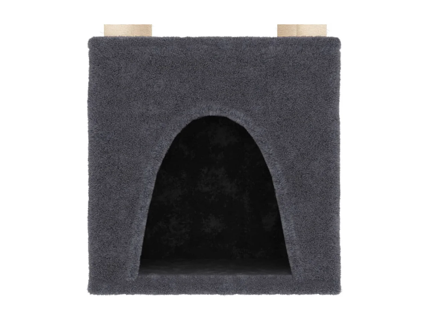 Domenico Salvatore  Arbre à chat avec griffoirs en sisal gris foncé 147 cm