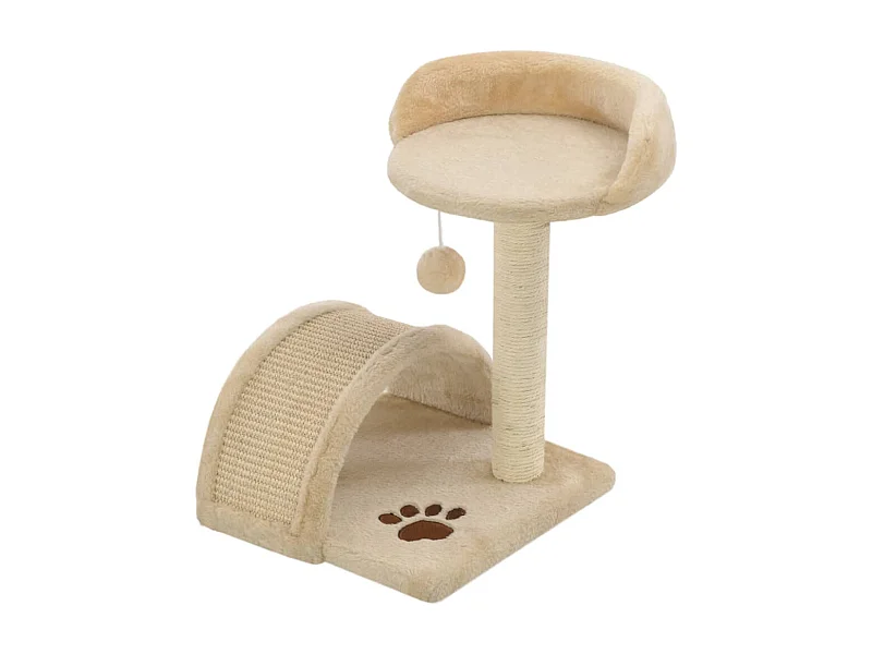 Alfie Dean  Kattenkrabpaal met sisal krabpaal 40 cm beige en bruin