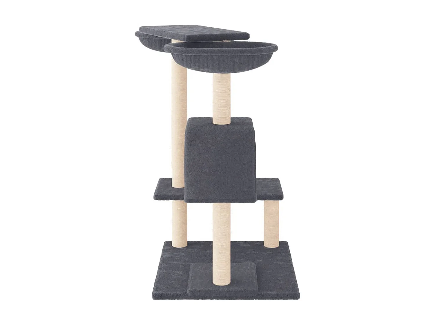 Marie-Michèle  Arbre à chat avec griffoirs gris foncé 82 cm