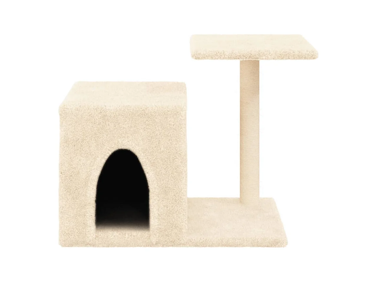 Freja  Arbre à chat avec griffoirs en sisal crème 50,5 cm