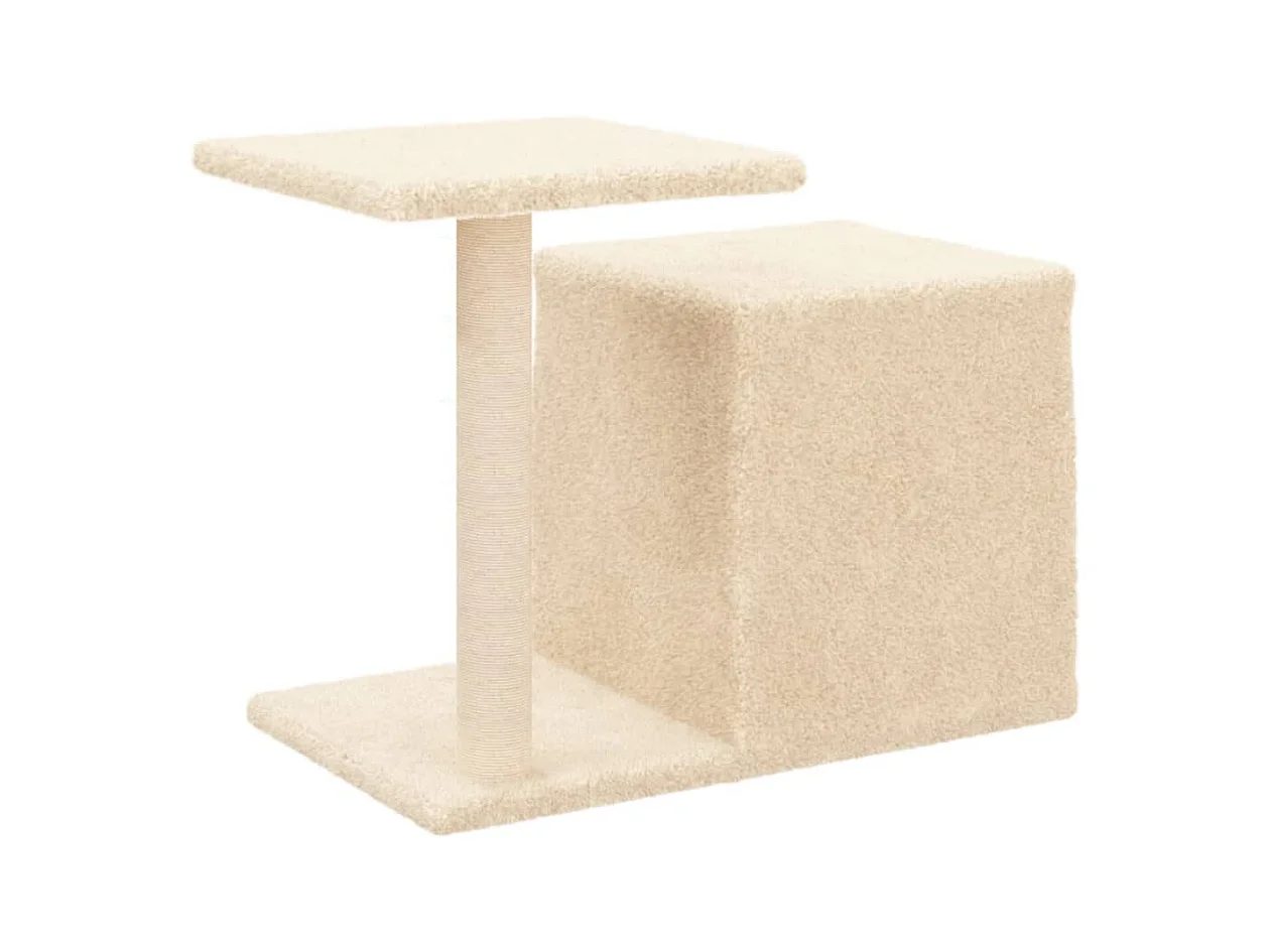 Freja  Arbre à chat avec griffoirs en sisal crème 50,5 cm