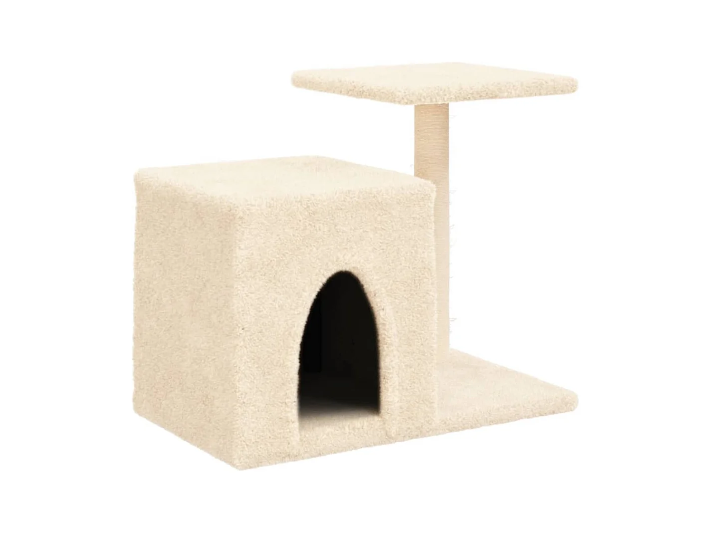 Freja  Kattenmeubel met sisal krabpalen 50,5 cm crèmekleurig