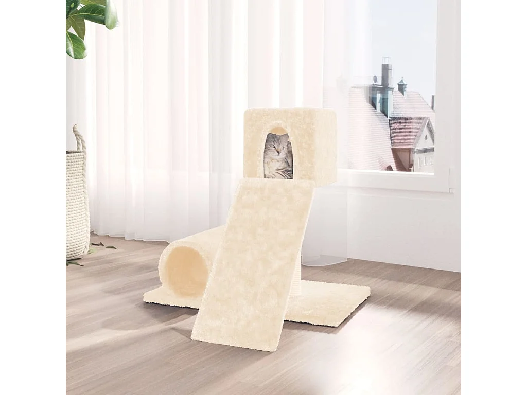 Prolenta Premium -  Kattenmeubel met sisal krabpaal 59 cm crèmekleurig