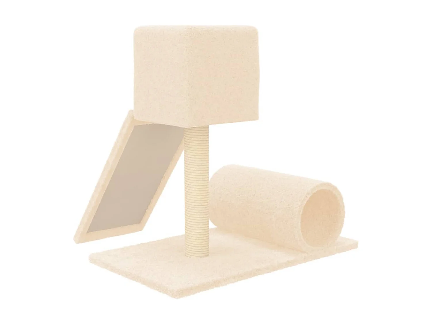 Prolenta Premium -  Kattenmeubel met sisal krabpaal 59 cm crèmekleurig