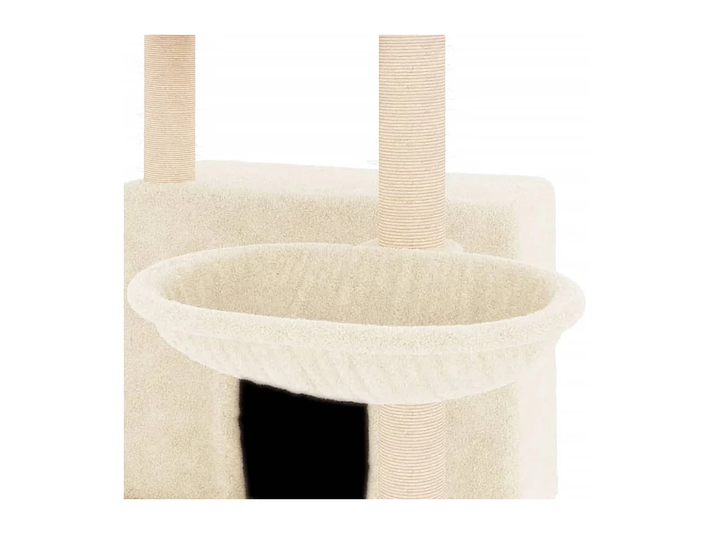 Pierre-Jacques-Paul  Arbre à chat avec griffoirs en sisal crème 132 cm