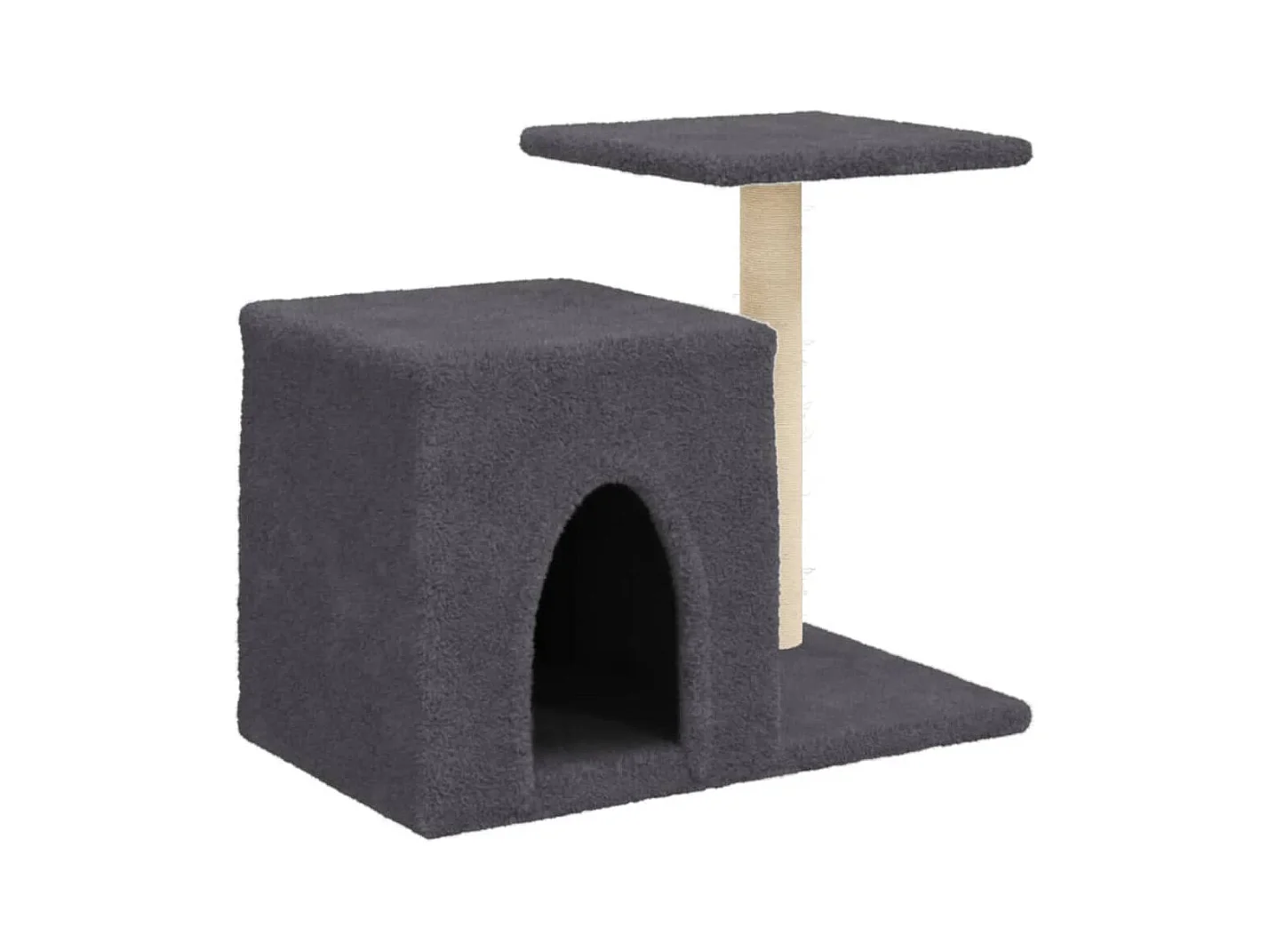 Freja  Arbre à chat avec griffoirs en sisal gris foncé 50,5 cm