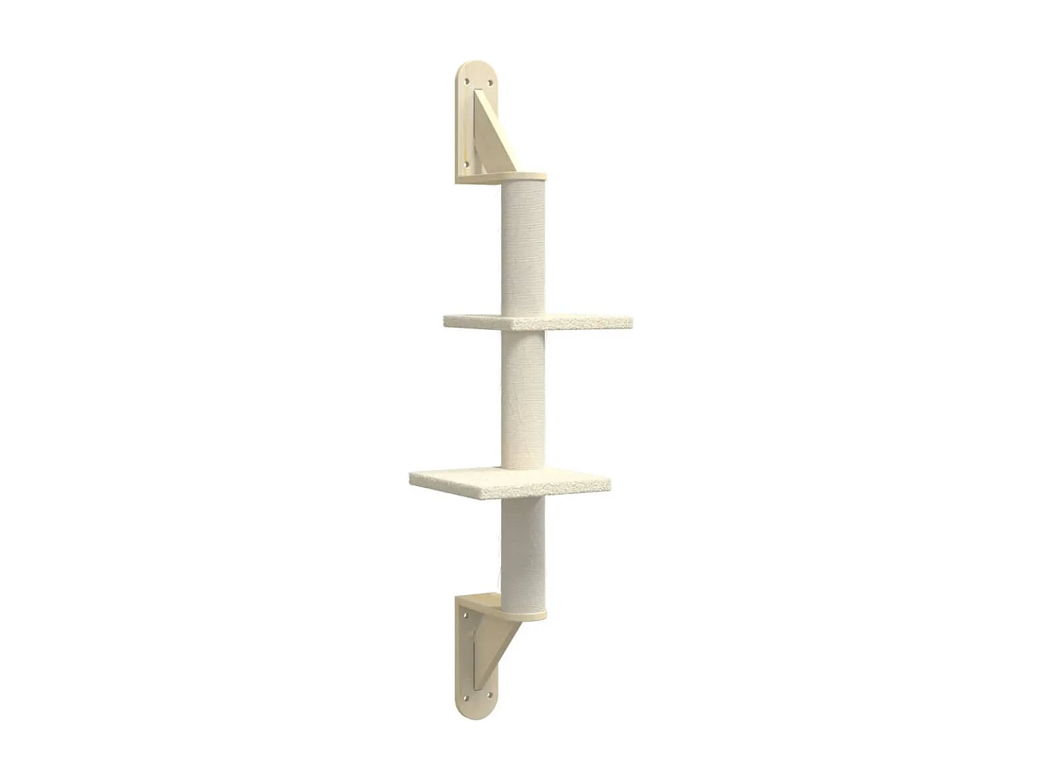 Prolenta Premium -  Arbre à chat mural avec griffoir crème 108 cm
