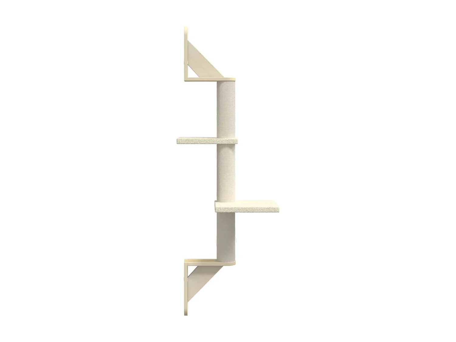 Prolenta Premium -  Arbre à chat mural avec griffoir crème 108 cm