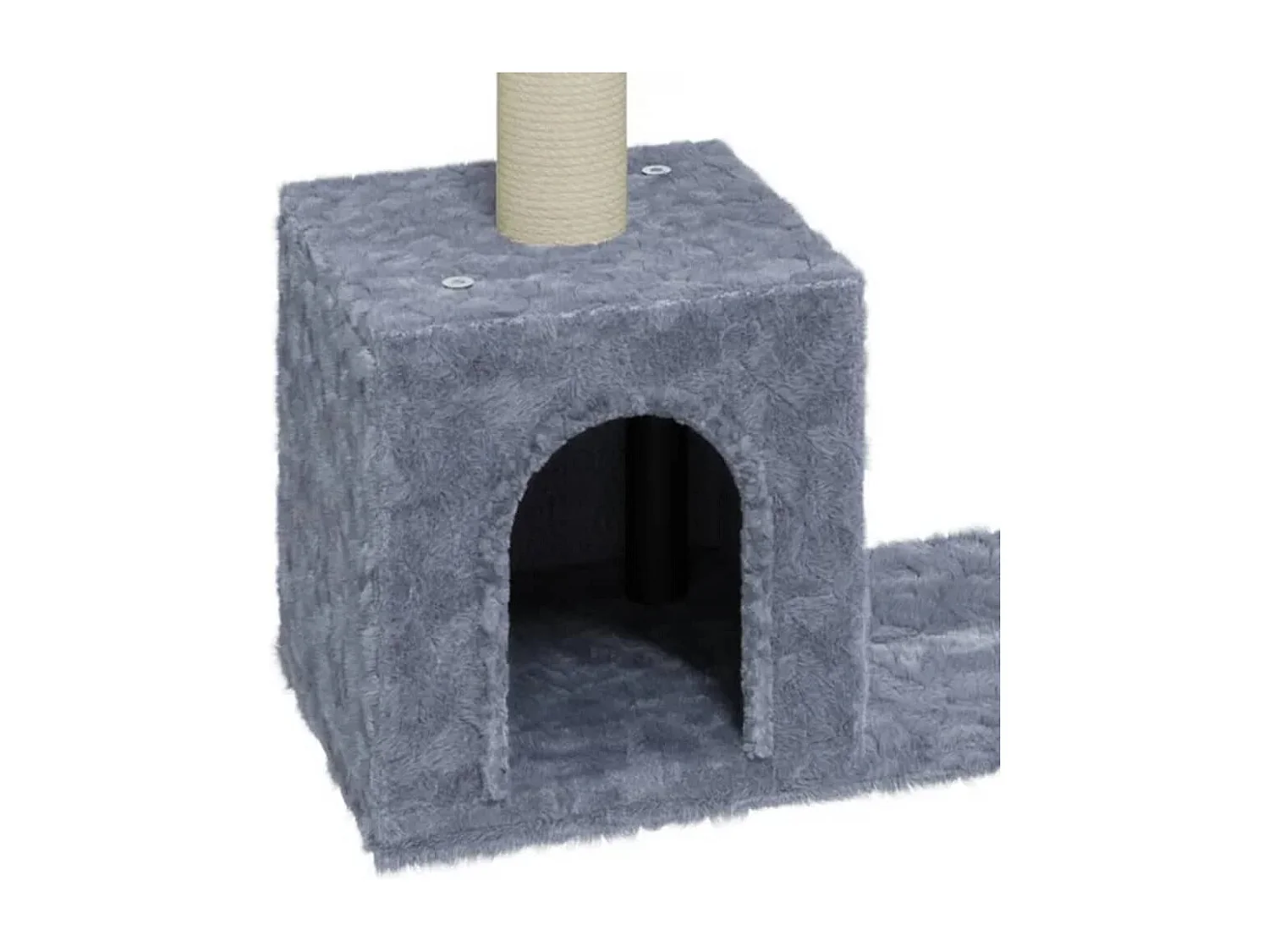 Milan  Arbre à chat avec griffoirs en sisal Gris clair 60 cm