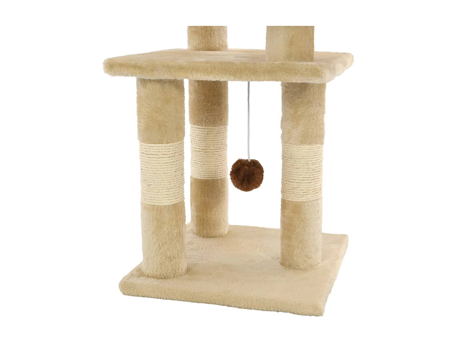 Sebastiano  Rascador para gatos con postes de sisal 65 cm beige