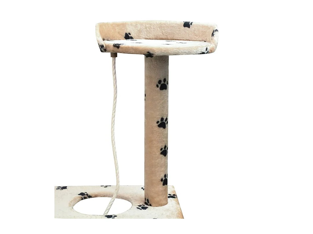 Bellmead  Arbre à chat et griffoir Sisal 150 cm Empreintes de pattes Beige