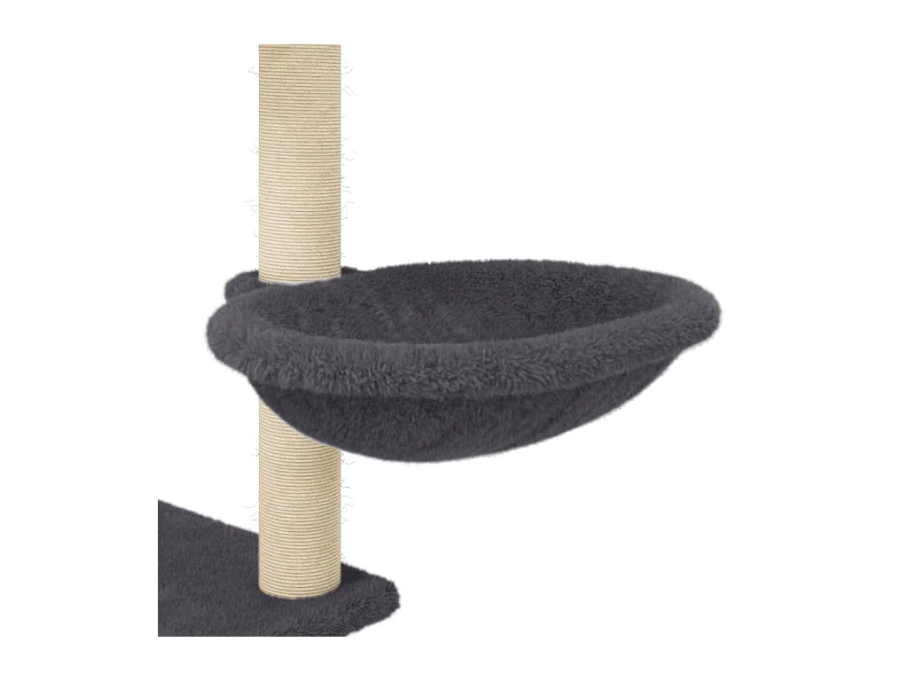 Andøy  Arbre à chat avec griffoirs en sisal Gris foncé 153 cm