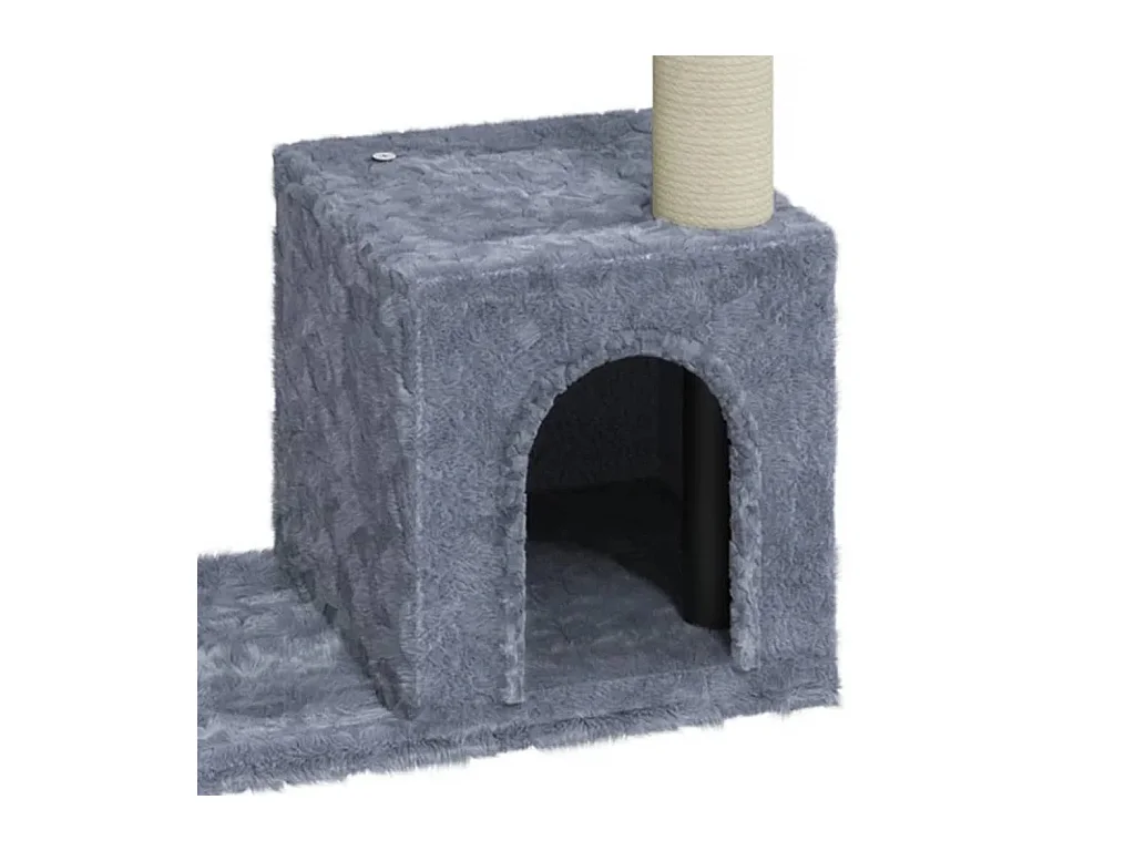 Elisa Luz  Arbre à chat avec griffoirs en sisal Gris clair 70 cm