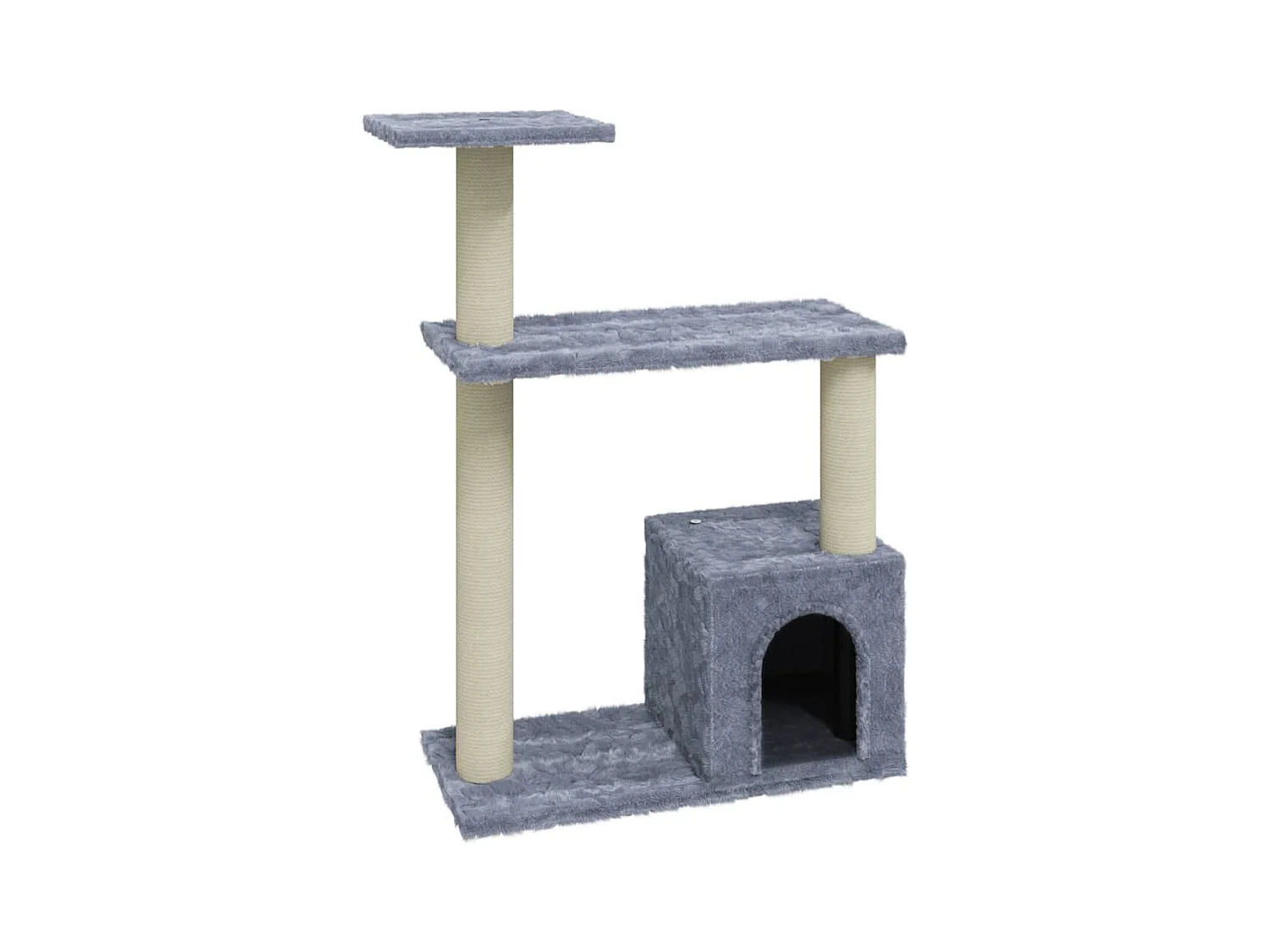 Elisa Luz  Rascador para gatos con postes de sisal gris claro 70 cm