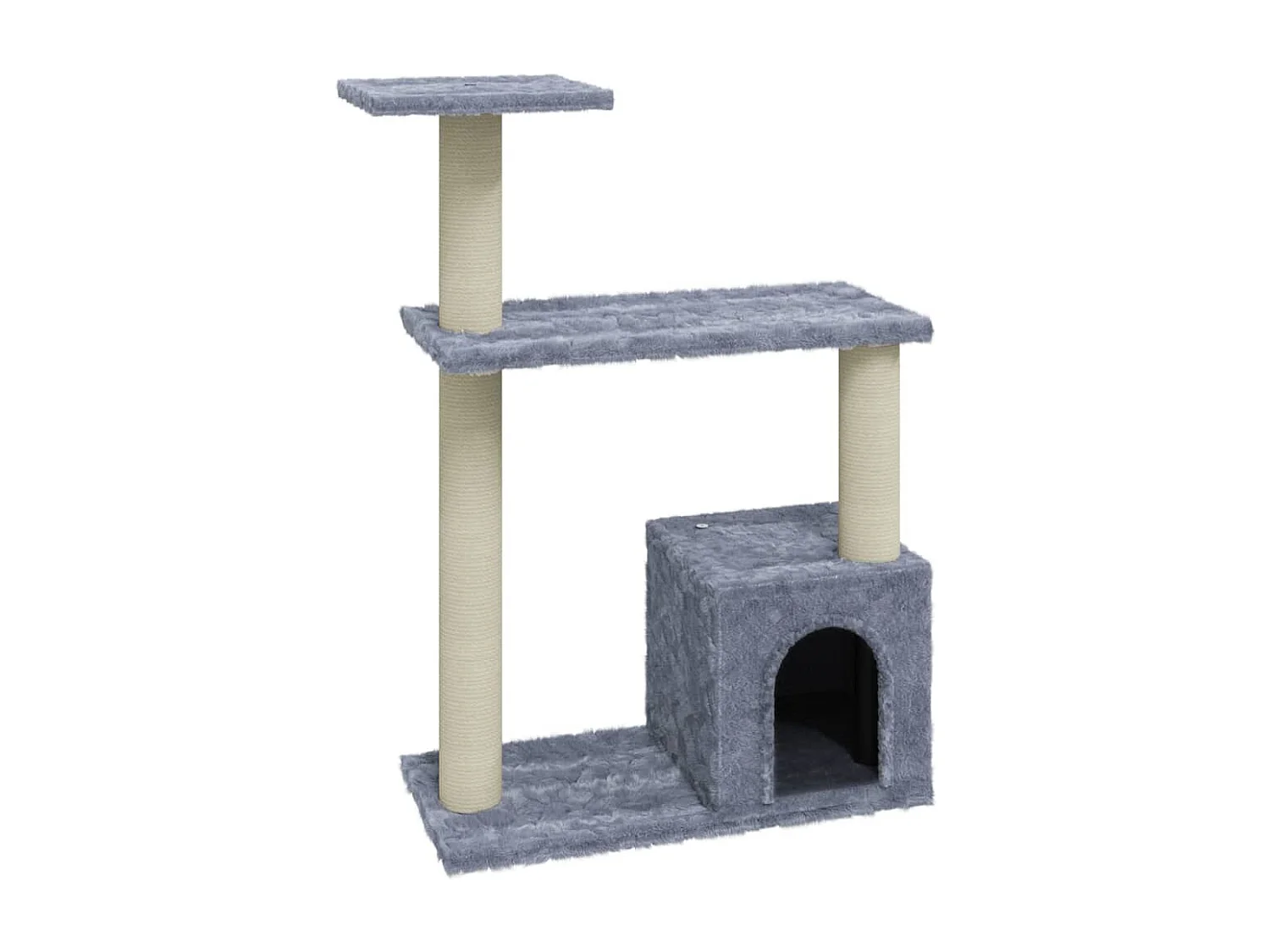 Elisa Luz  Arbre à chat avec griffoirs en sisal Gris clair 70 cm