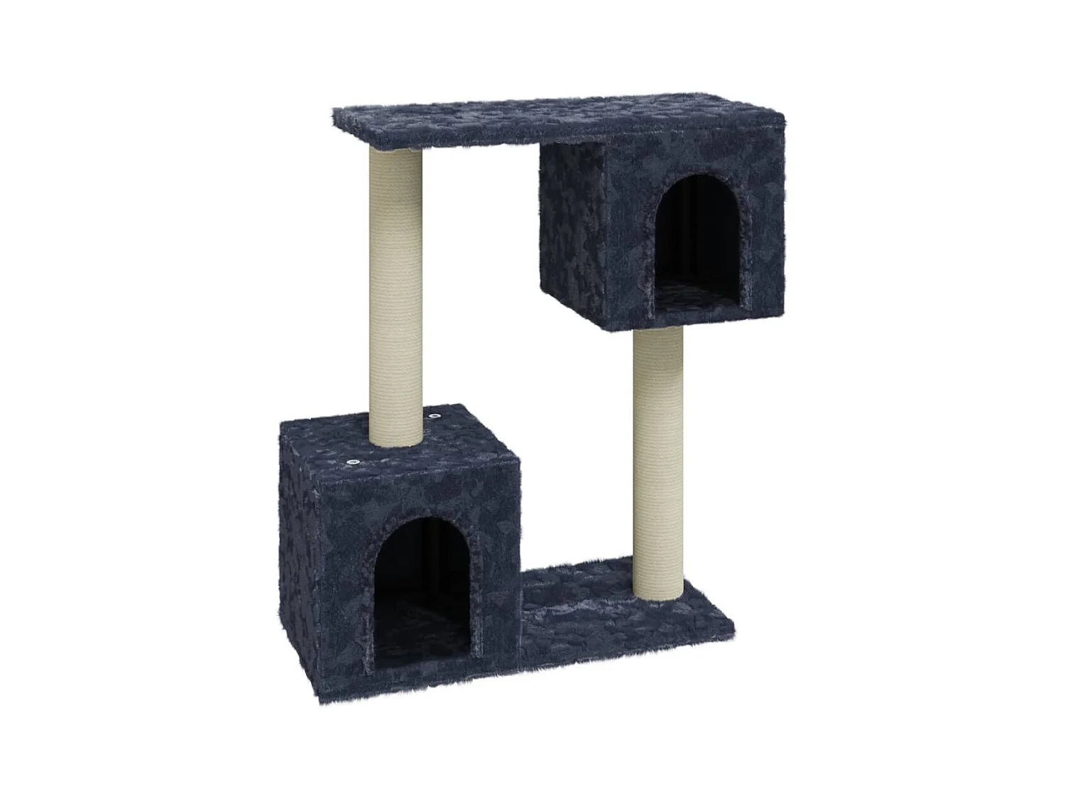 Milan  Arbre à chat avec griffoirs en sisal Gris foncé 60 cm