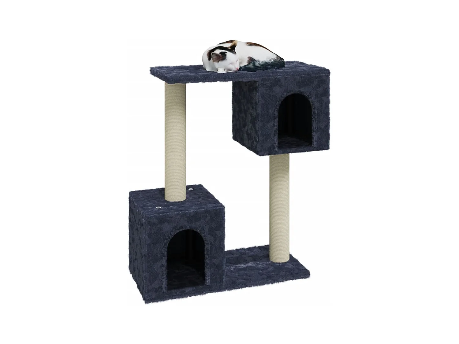 Milan  Arbre à chat avec griffoirs en sisal Gris foncé 60 cm