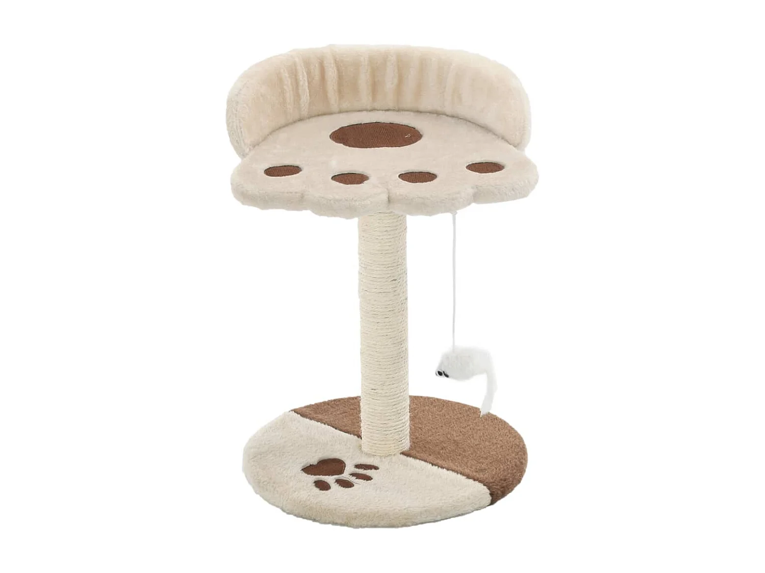 Runi  Kattenkrabpaal met sisal krabpaal 40 cm beige en bruin