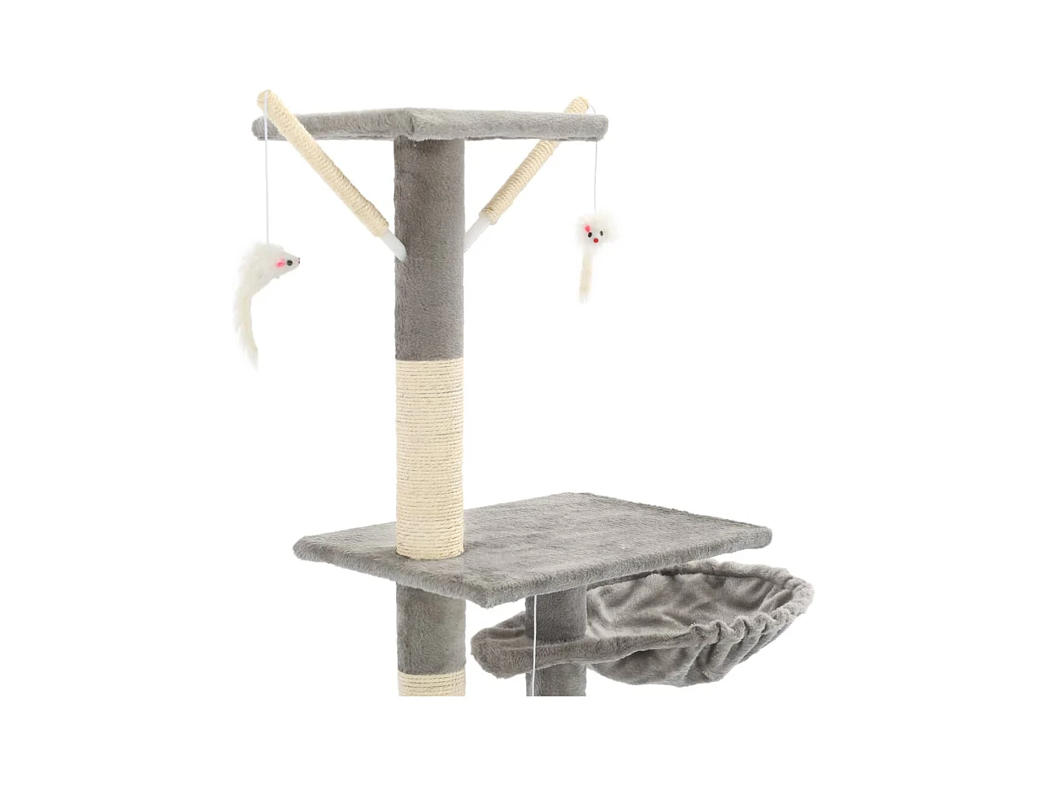 Karoliina  Arbre à chat avec griffoirs en sisal 230-250 cm Gris