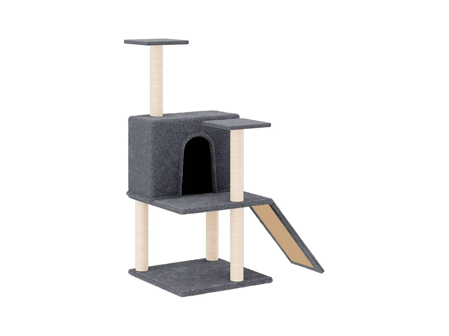 André-Gilles  Arbre à chat avec griffoirs en sisal Gris foncé 109 cm
