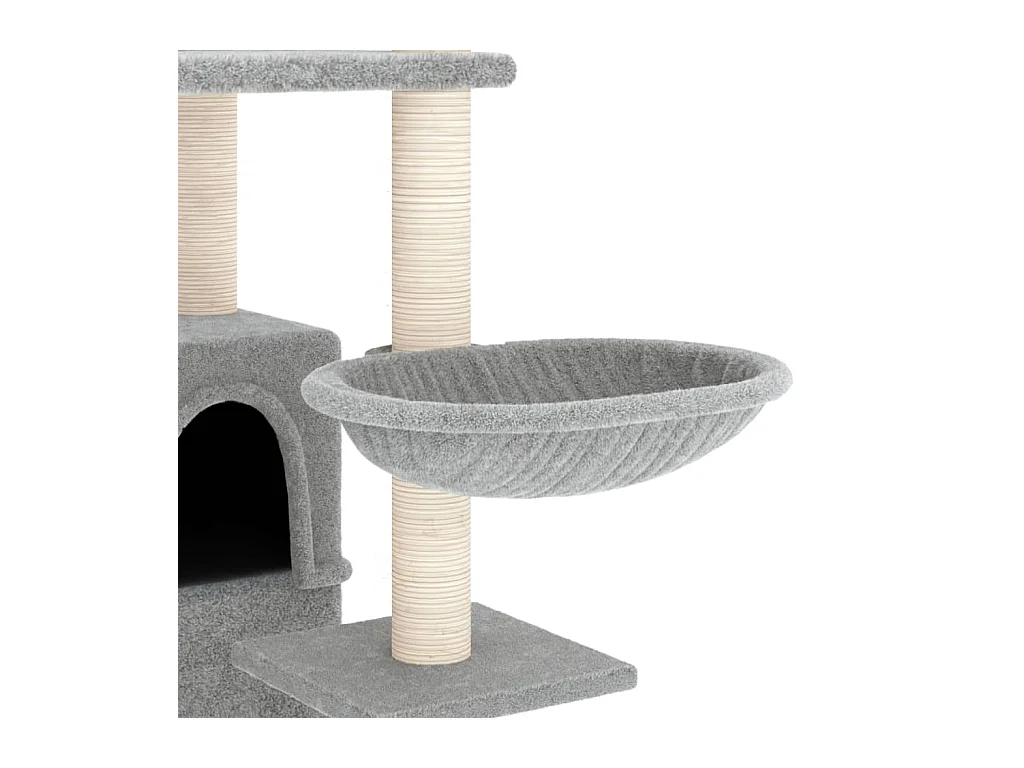 Philippe-Gérard  Arbre à chat avec griffoirs en sisal Gris clair 175 cm