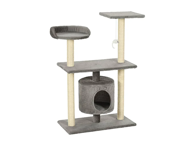 Sophie-Manon  Kattenkrabpaal met sisal krabpalen 95 cm grijs