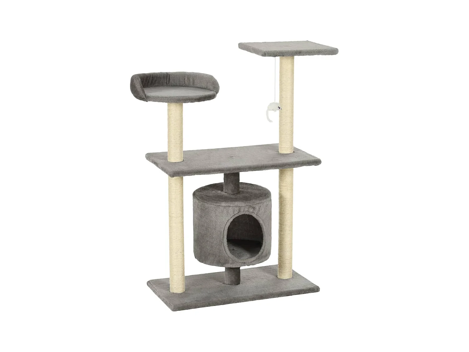 Sophie-Manon  Arbre à chat avec griffoirs en sisal 95 cm Gris