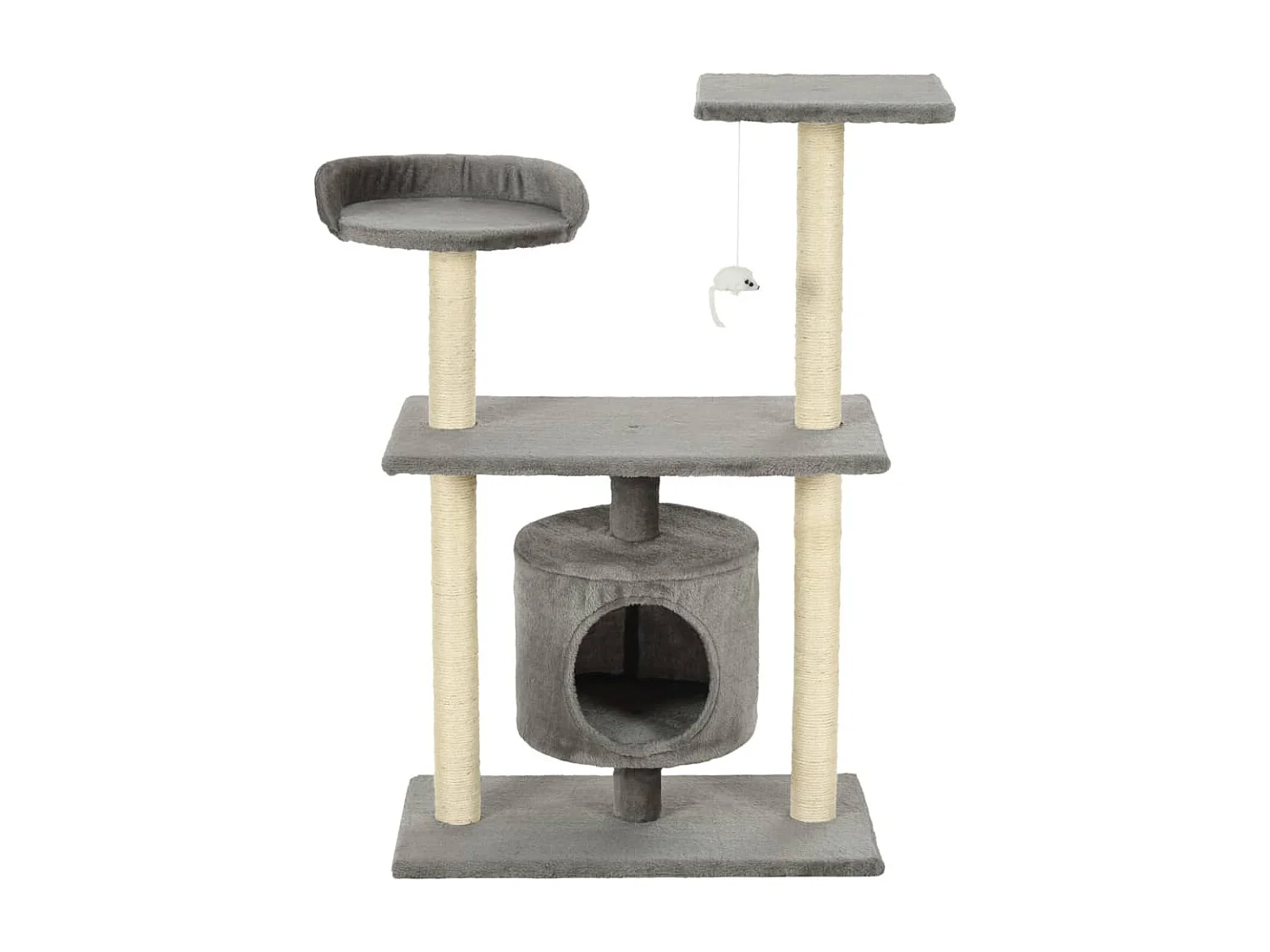 Sophie-Manon  Arbre à chat avec griffoirs en sisal 95 cm Gris