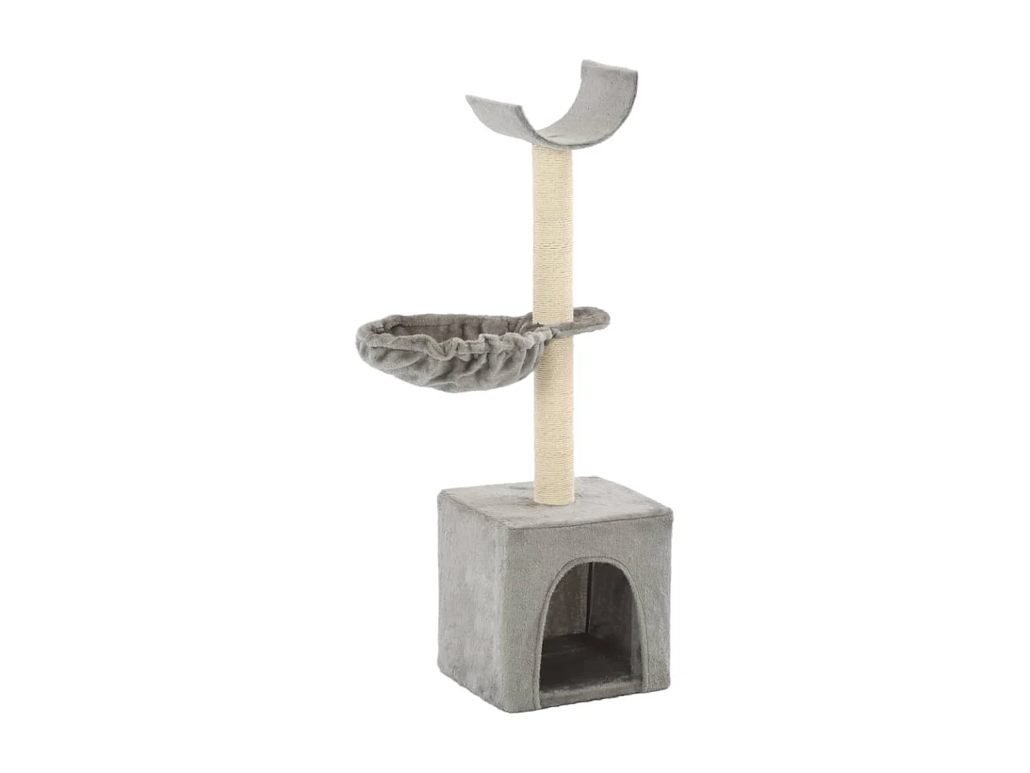 Elvren  Arbre à chat avec griffoirs en sisal 105 cm Gris