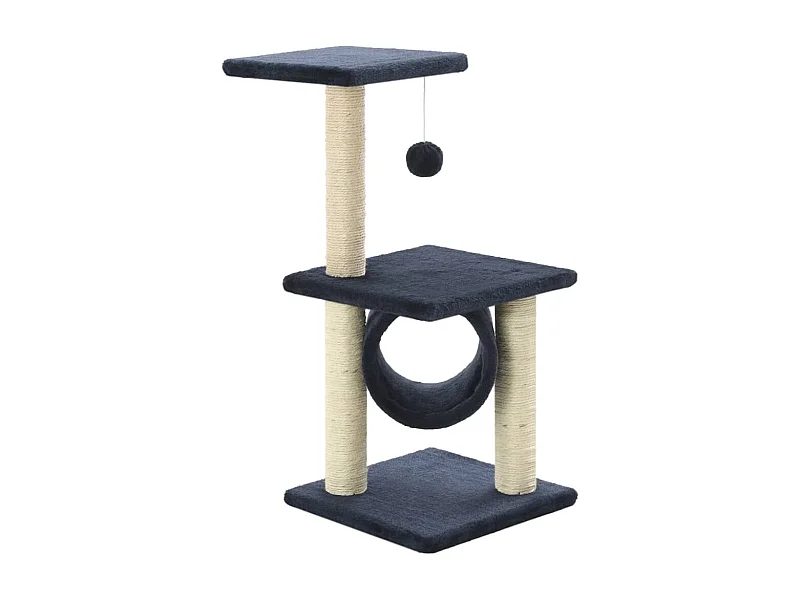 Colen  Arbre à chat avec griffoirs en sisal 65 cm Bleu foncé