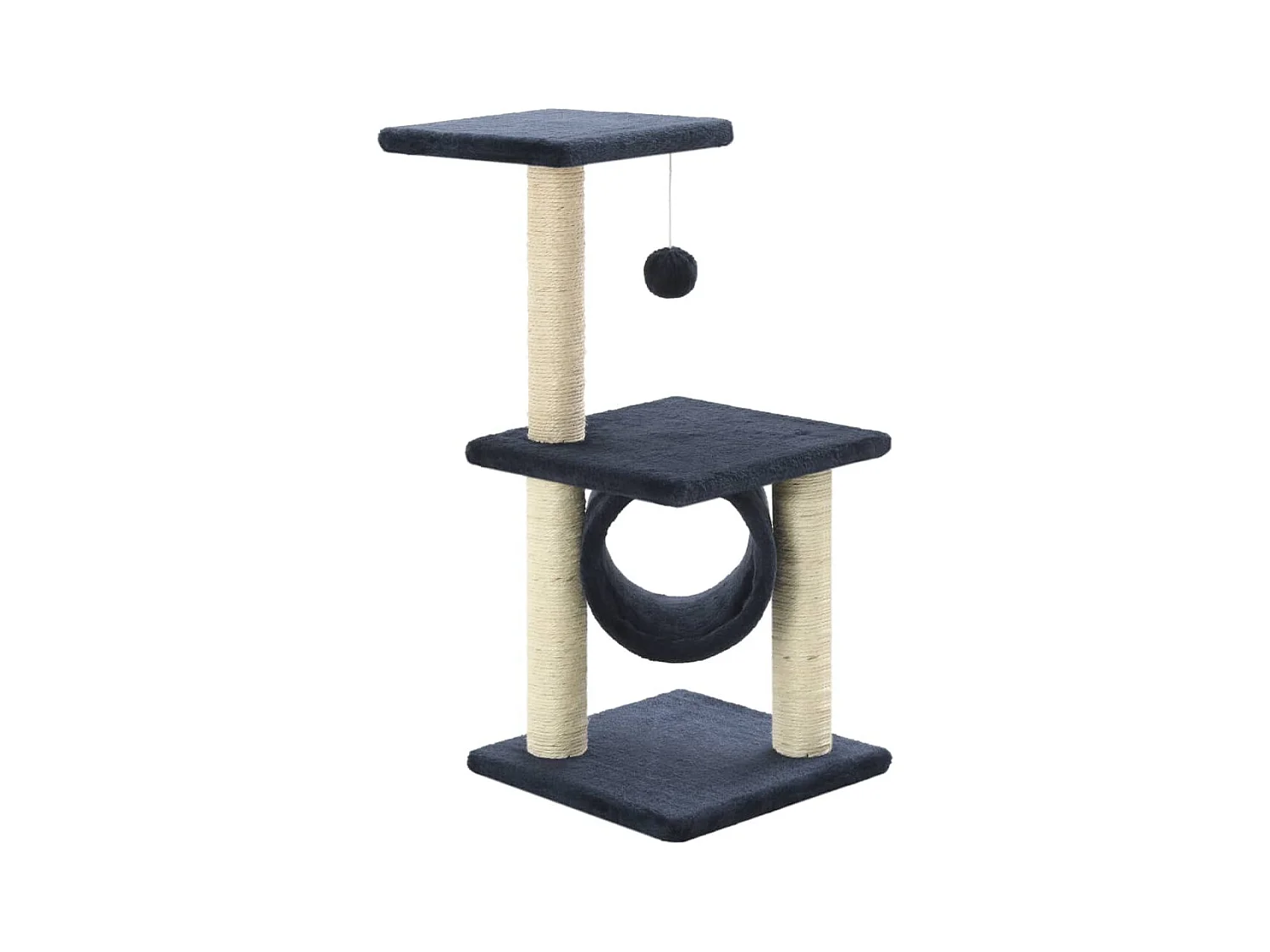 Colen  Kattenkrabpaal met sisal krabpalen 65 cm donkerblauw