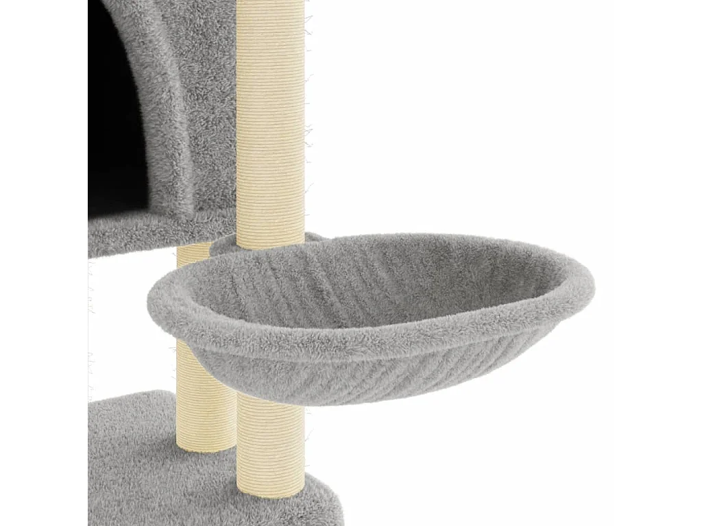 Wibo  Arbre à chat avec griffoirs en sisal Gris clair 180 cm
