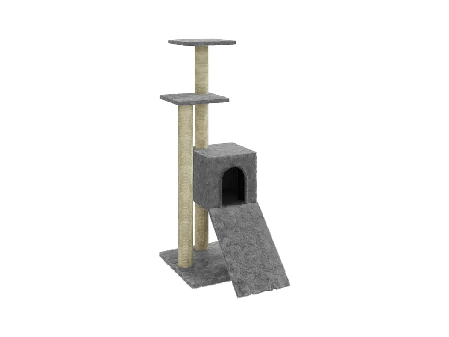 Dragør  Rascador para gatos con postes de sisal gris claro 92 cm