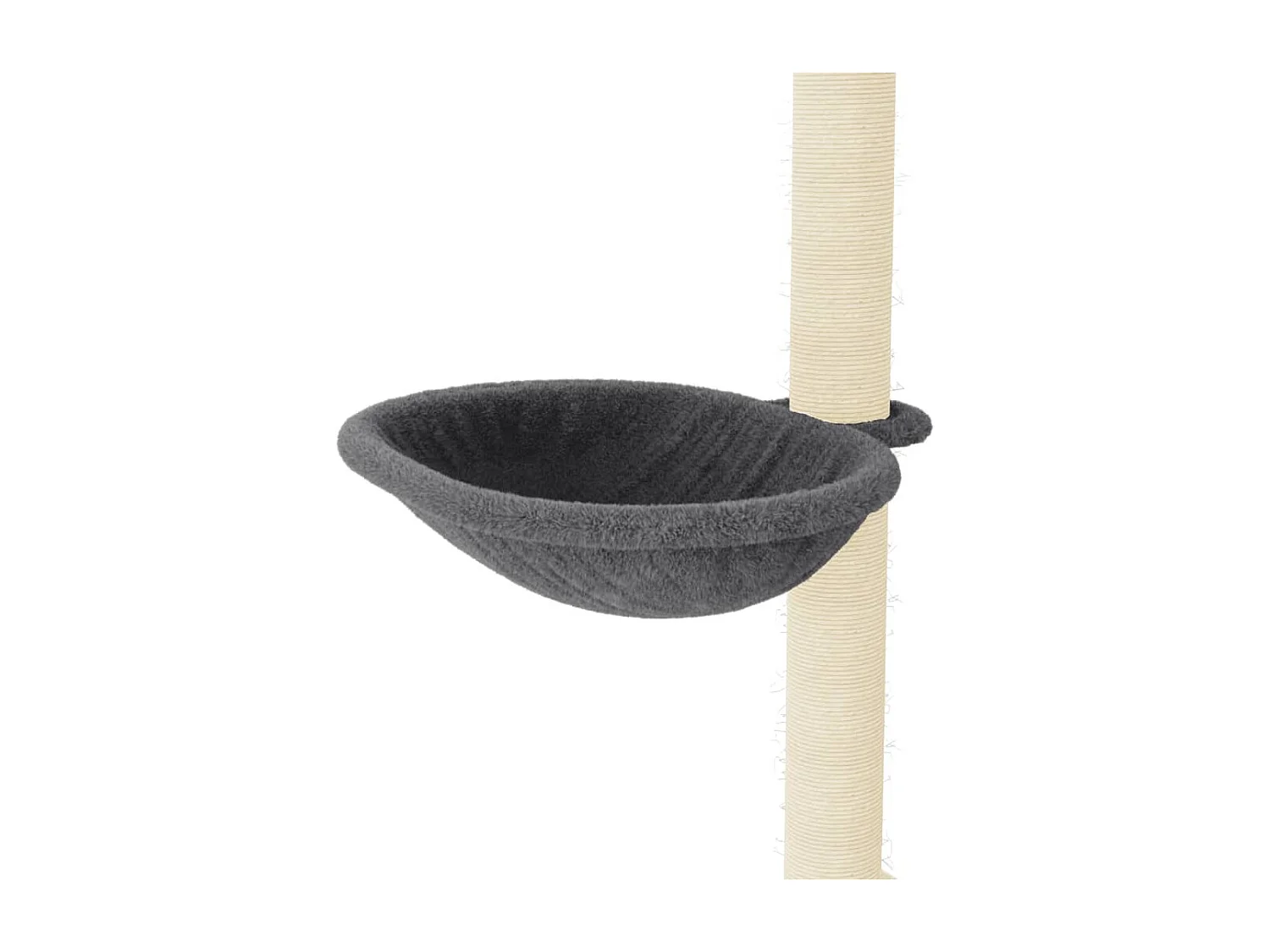 Jorva  Arbre à chat avec griffoirs en sisal gris foncé 95 cm