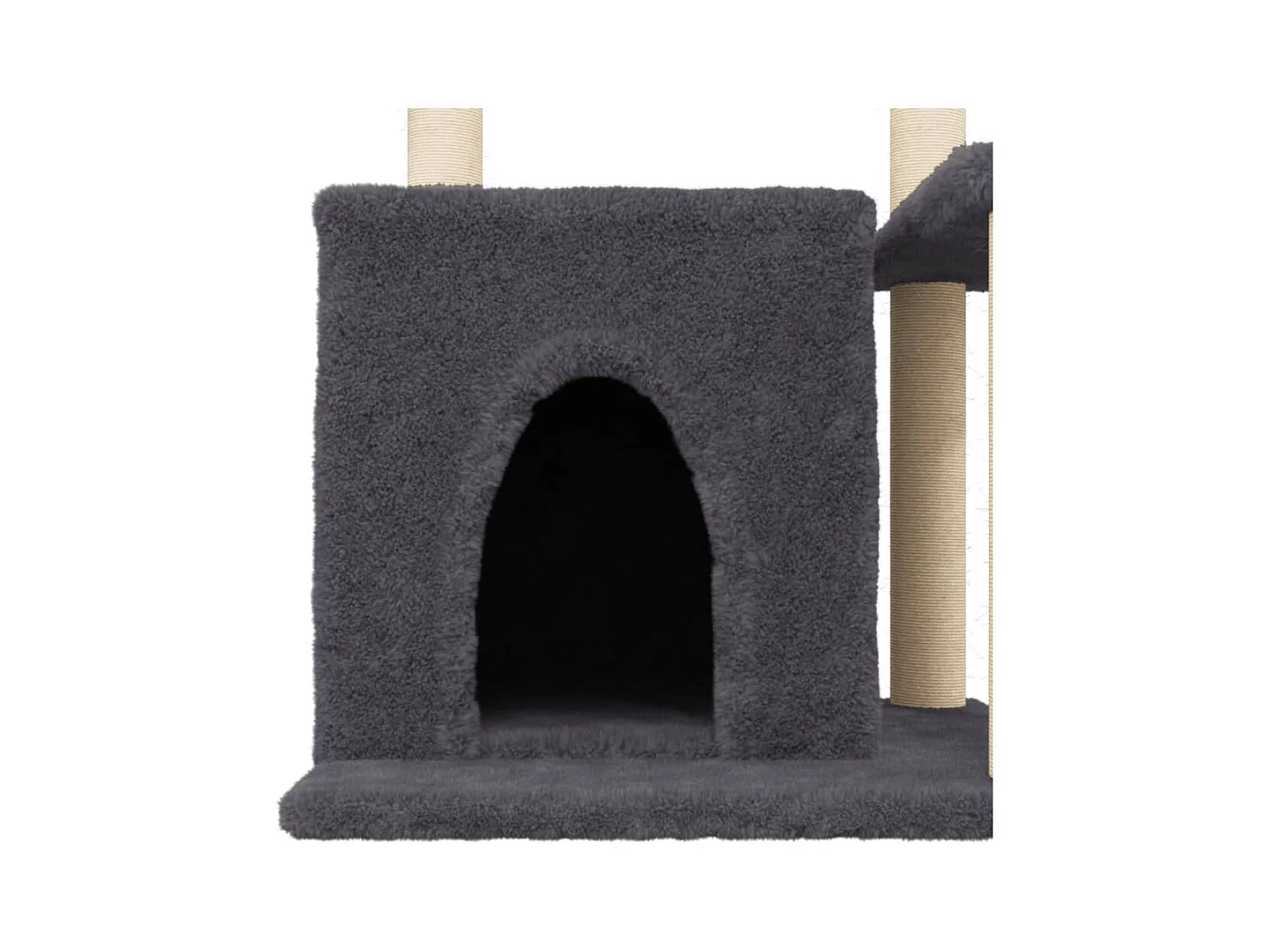 Hildborg  Arbre à chat avec griffoirs en sisal Gris foncé 83 cm