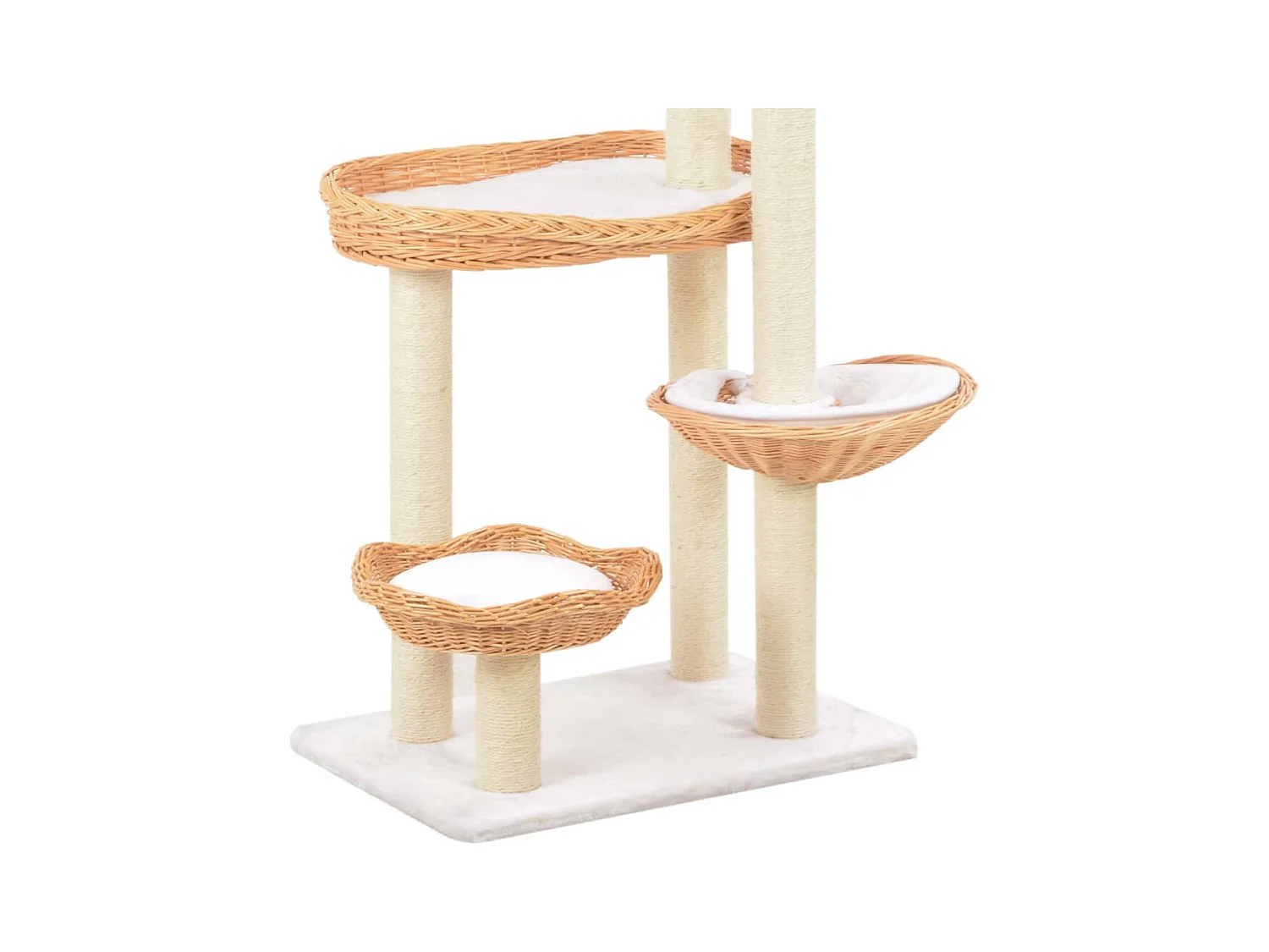 Garden Furniture -  Kattenkrabpaal met sisal krabpaal natuurlijk wilgenhout