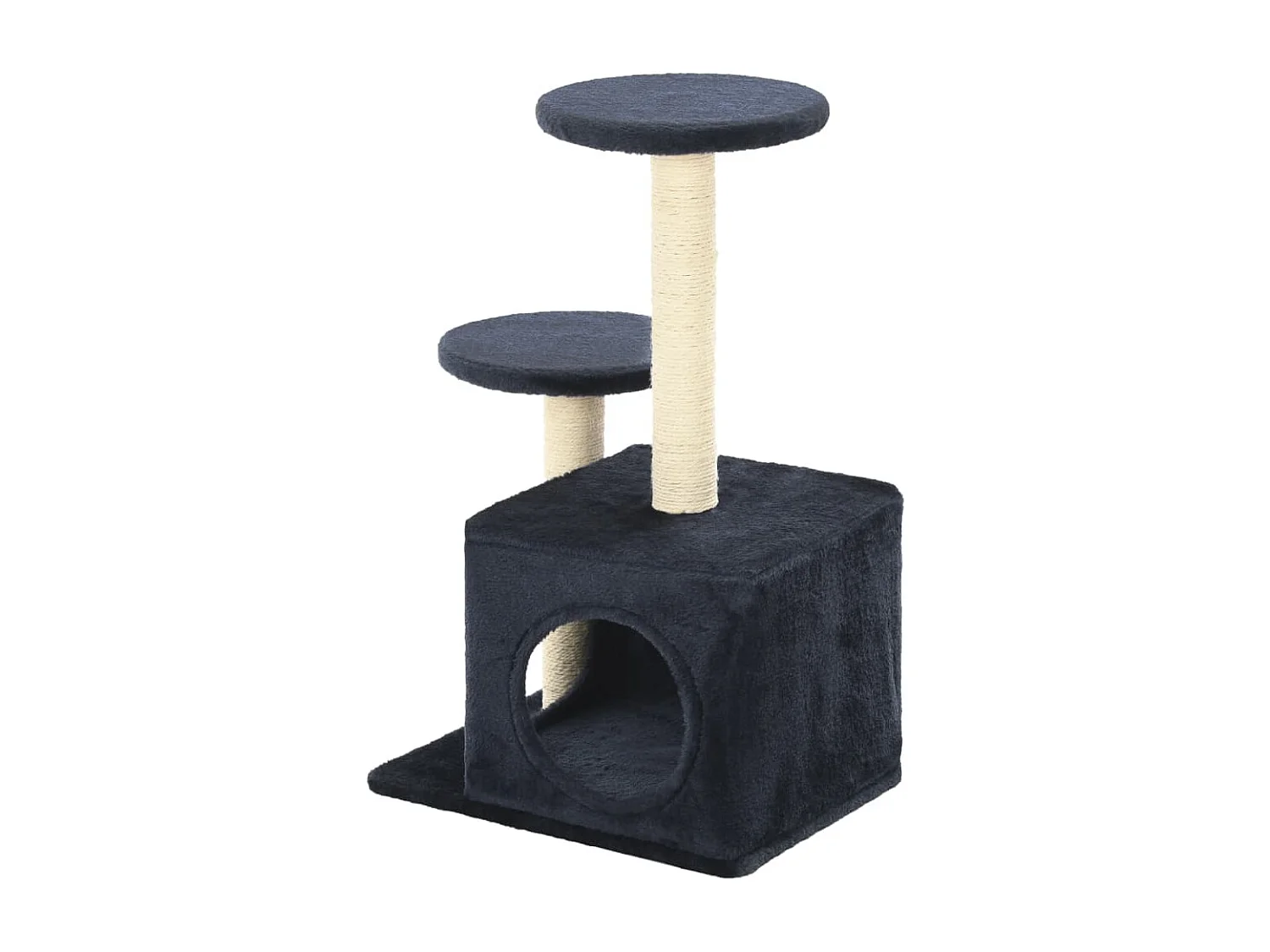 Alice Claire  Arbre à chat avec griffoirs en sisal 60cm Bleu foncé