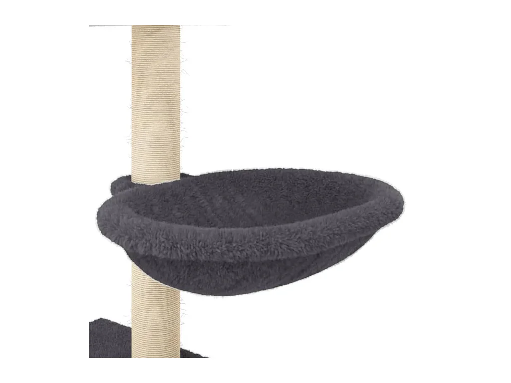 Laurent-Claude-Francis  Arbre à chat avec griffoirs en sisal gris foncé 117 cm
