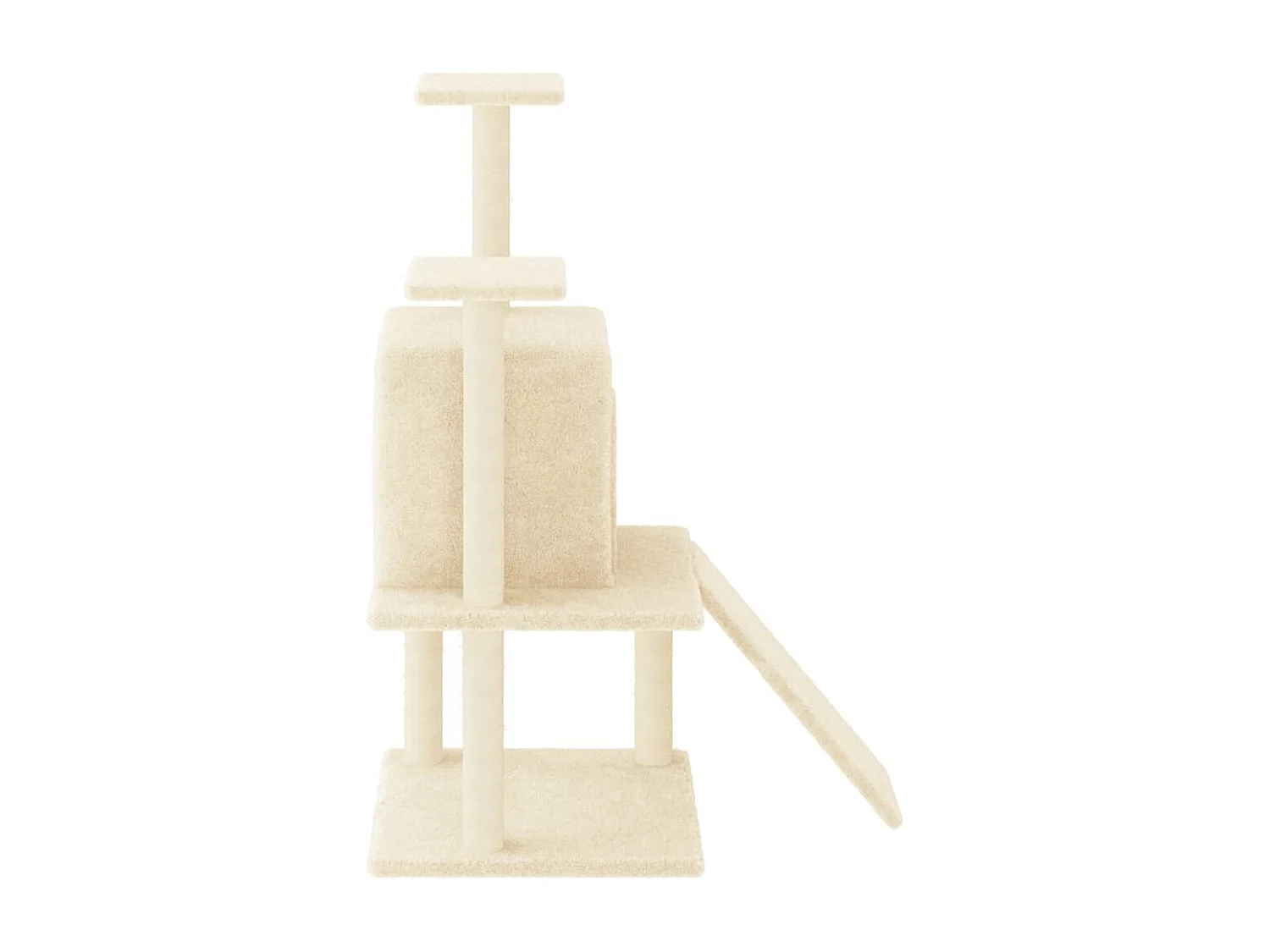 Torgunn  Arbre à chat avec griffoirs en sisal crème 110 cm